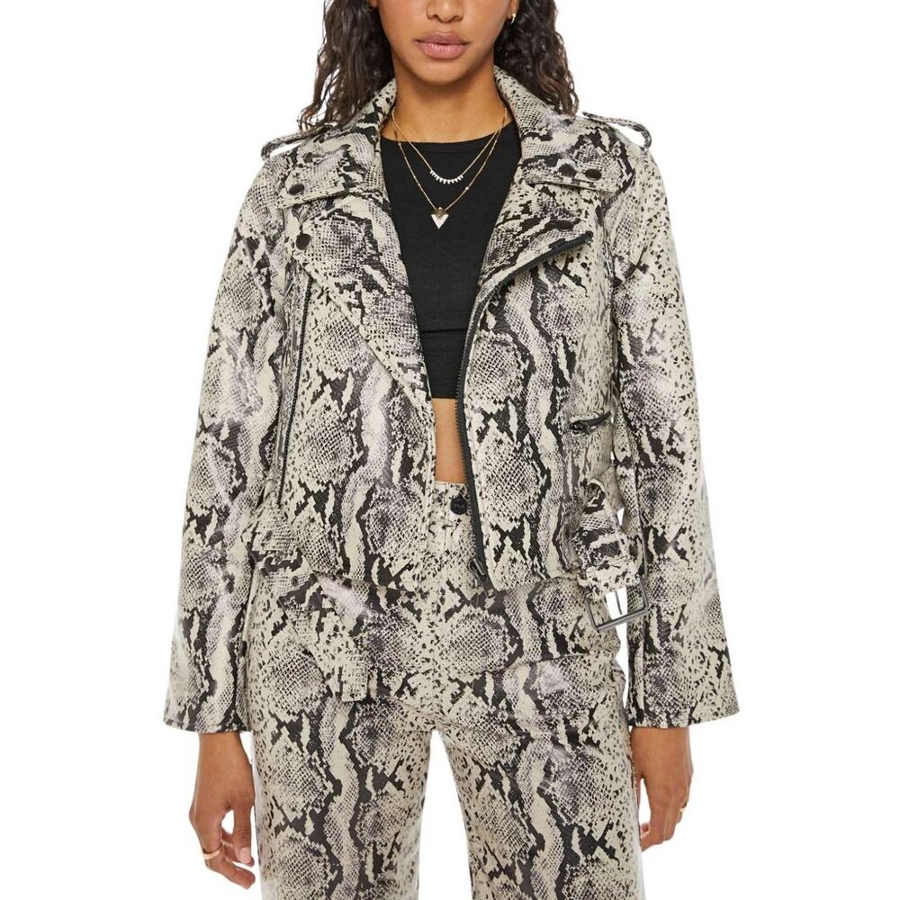 NEW NWT MOTHER Chopper Moto Jacket in Cold Blood Size XS